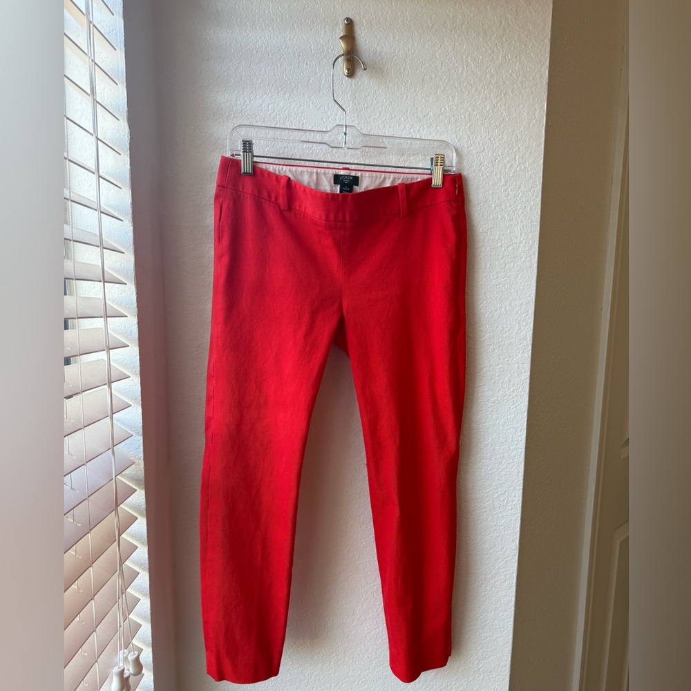 J. CREW RED CITY FIT STRETCH PULL-ON TAILORED FIT PANTS EUC SIZE 4